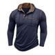 thumbnail image 4 of pstuiky mangas largas para hombre, Suéter informal de color liso para hombre, cárdigan con botones, bolsillo, mangas largas y capucha camisetas de hombre s, 4 of 7