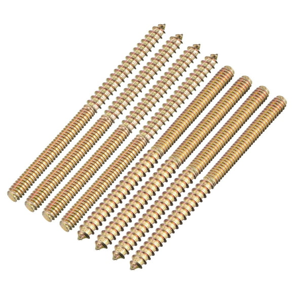 Unique Bargains 1/4-20x4' Hanger Bolts, 16 Pack Double Ended Screws Wood Dowel Screws