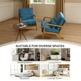 thumbnail image 5 of UBesGoo Modern Accent Chair, Chenille Fabric Armchair with Pillow and Solid Wood, Upholstered Comfy Reading Lounge Chair for Living Room, Blue, 5 of 10