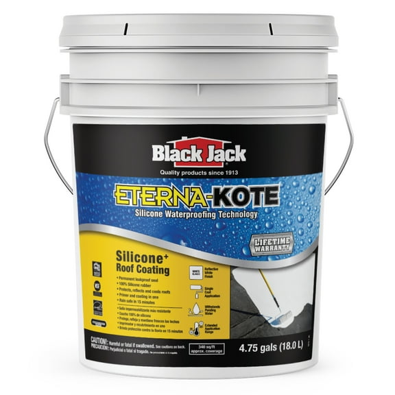 Black Jack Eterna-Kote 100% Silicone+ Roof Coating, 5 Gallon