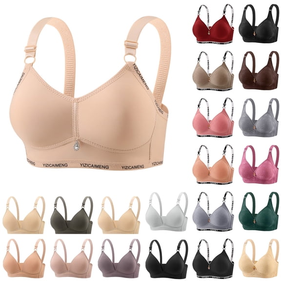 Women's Wireless Padded Bra Soft Seamless Comfort Bra Adjustable Straps Lightweight Breathable Everyday Support for Daily Wear