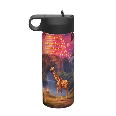 

Picia Lantern Giraffes Magical Forest Pattern 18oz Sports Insulated Kettle With Straw Insulated Water Bottle For Running Hiking Cycling Climbing Men S Woman Insulated Water Bottle