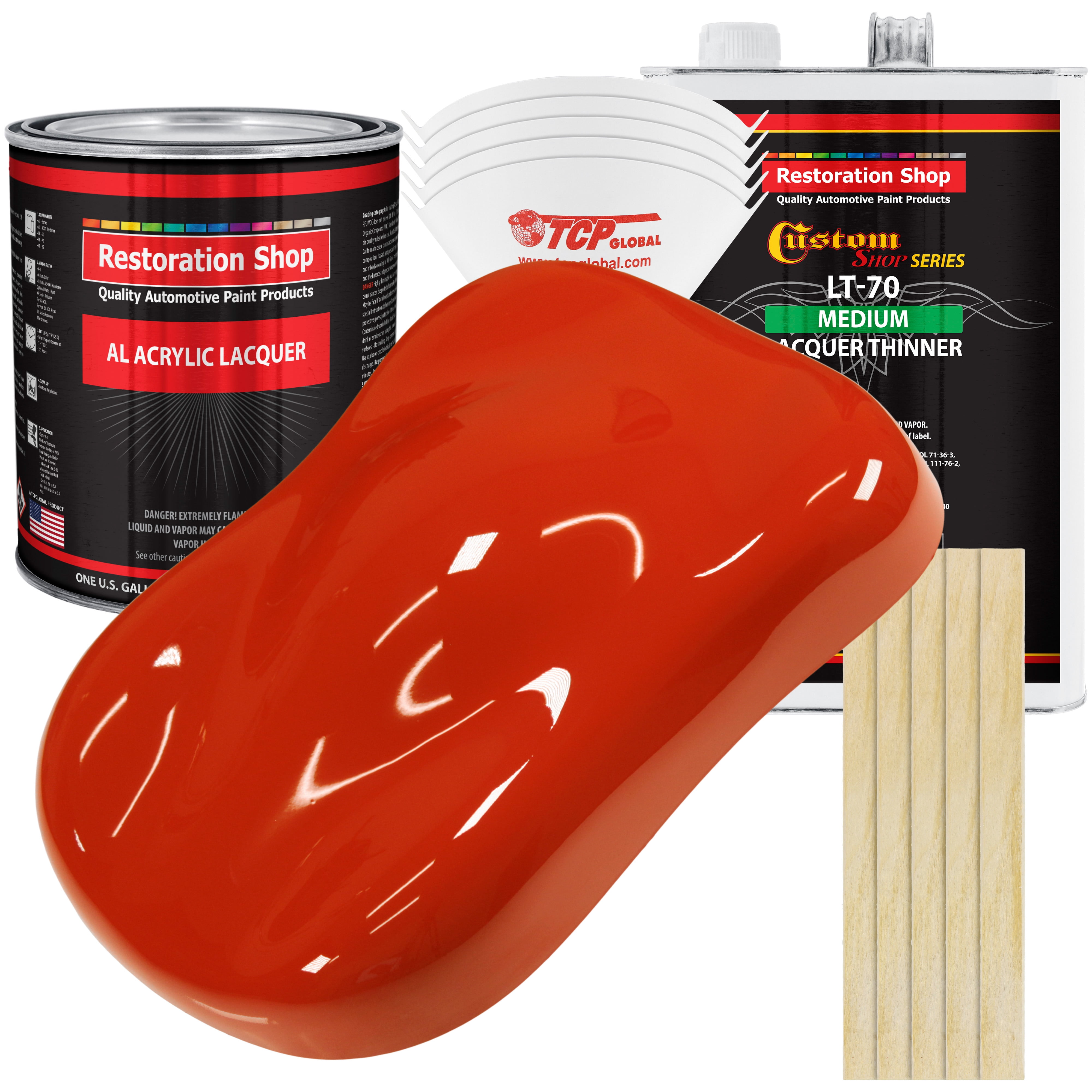 Restoration Shop Monza Red Acrylic Lacquer Auto Paint Complete