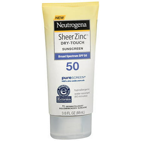 Neutrogena Sheer Zinc Dry-Touch Sunscreen SPF 50 - 3 (Best Childrens Sun Cream)