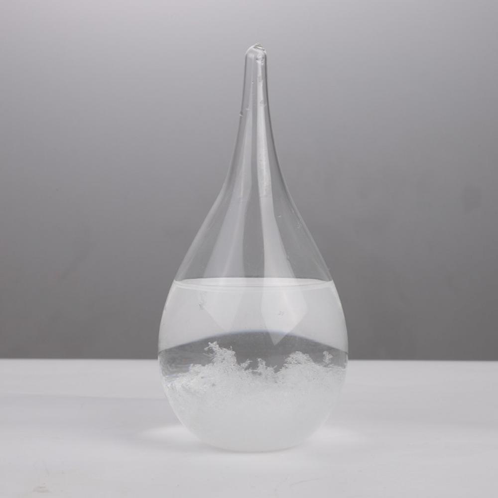 Heart Shaped and Drop/ Shaped Glass Bottle gaeruite Storm Glass Weather Forecast Meteorological Display Bottle Glass Crafts for Home Decoration