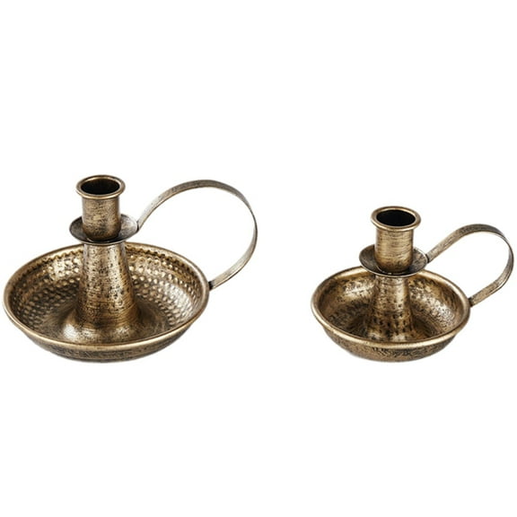 Tapered Candle Holder Retro Candle Holder Curved Handle Home Wedding Decoration Metal Ornaments