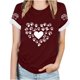 thumbnail image 1 of Tops Y Blusas de las Mujeres Estampadas Cuello Redondo Manga Corta, Poliéster Casual Top para Diario, Fiesta Y Todas las Estaciones, 1 of 8