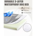 thumbnail image 3 of Cama ortopédica para perros NUPIDA impermeable con funda extraíble, 3 of 7