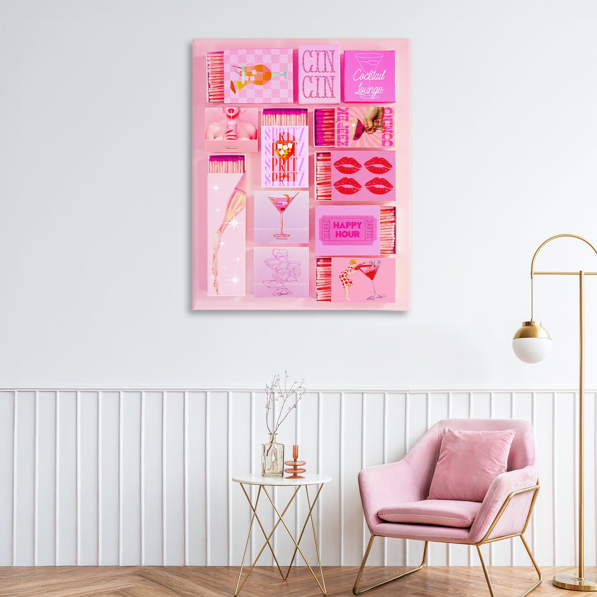Feminine Glam Matches Canvas Wall Art, design by Lil' Rue