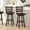 Gray Wash Walnut, variant on Merrick Lane 30" Gray Wash Walnut Classic Wooden Ladderback Swivel Bar Height Stool with Solid Wood Seat and Footrest