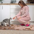 thumbnail image 4 of Kitchen Rugs and Mats Non Skid Washable Spring Dalia Flowers Kitchen Mat and Rug Set,Floor Cushion Absorbent Rug,Rubber Backed Area Rugs for Kitchen Laundry, 4 of 7