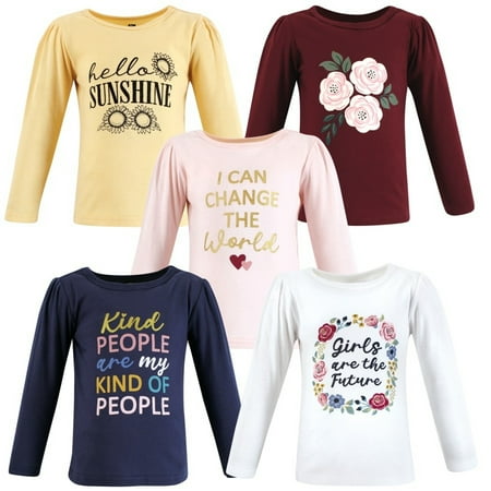 

Hudson Baby Infant and Toddler Girl Long Sleeve T-Shirts Girls World 6-12 Months