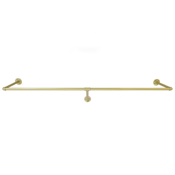 ToppiJoy 71in Wall Clothing Rack for Hanging Dresses Clothes, Storage Organizer Garment Racks for Boutique Retail Gold