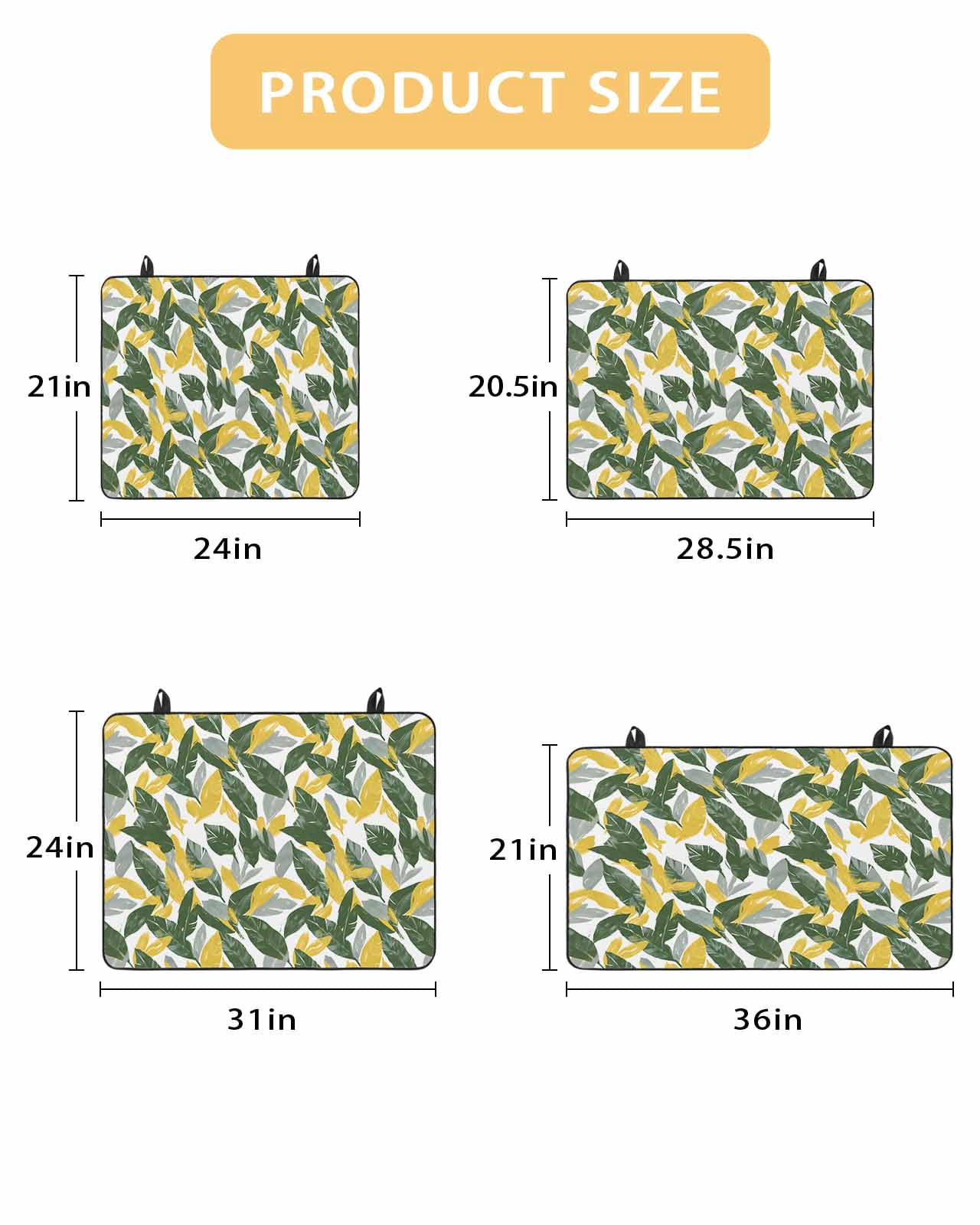 nqOlkjepod Large Induction Cooktop Protector Mat 24"x21", Green Yellow Leaves Stove Top Covers for Electric Stove, Abstract Art Botanical Summer Stove Burner Cover Mats, Glass Top Stove Cover