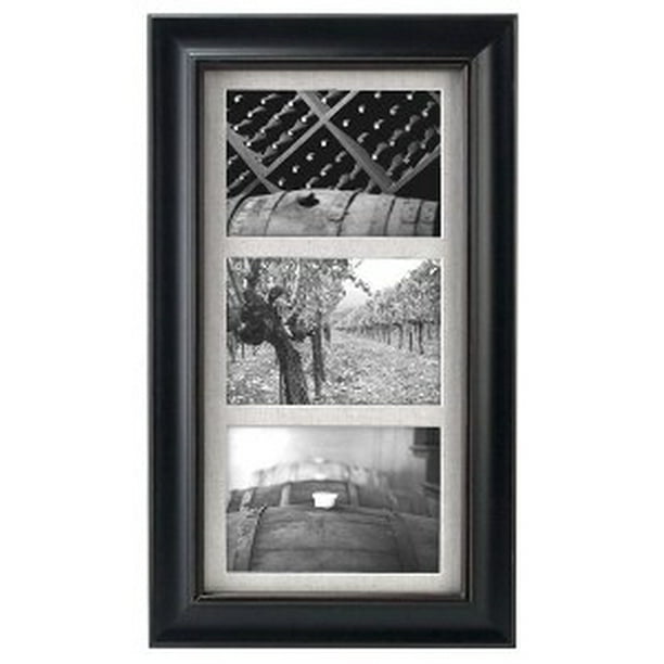 3 Opening 5x7 Barnside Black Matted Collage Picture Frame