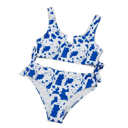 

Womens Swimwear Bandeau Bathing Suits with Tie Side Bustier Bikini mit gekreuztem Rückendetail Open Back Swimsuits Schulterfreies Bandeau-Bikini-Set Tummy Control Ruched Swimwear