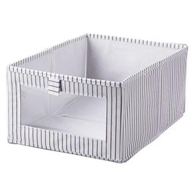 Panier de Rangement en Tissu Pliable Grand Bac de Rangement Cube de Rangement avec Fenêtre Transparente