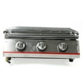 thumbnail image 6 of Tabletop 3 Burner Stainless Steel Barbecue Gas Grill with Side Burner Portable, 6 of 11