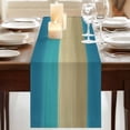 thumbnail image 3 of Table Runners 36 Inches Long Dress Scarves, Teal Blue Khaki Ombre Farmhouse Kitchen/Dining Table Runner, Short Coffee Tablerunners, Modern Abstract Gradient Art 13x36 Inch, 3 of 9
