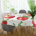 thumbnail image 3 of Yayeee Tablecloths 60" x 90" Rectangle Wrinkle Resistant Party Table Cover, White Apple Pattern, 3 of 8