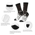thumbnail image 4 of Honeii Piano Keys With Musical Notes Print Adult Socks,Crew Socks,Casual Calf Socks,Daily Wear Socks for Men & Women, Perfect for Sports, Casual and Everyday Use, 4 of 6