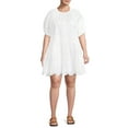 thumbnail image 4 of Terra & Sky Women's Plus Size Eyelet Dress with Short Sleeves, 4 of 5