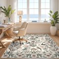thumbnail image 3 of Design&I 3'x5' Ultra Soft Throw Mat, Delicate Flowering Branch Songbird Asian Inspired Botanical Accent None Fluffy Washable Easy Care Indoor rug for Bedside Hallway, 3 of 7