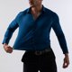 thumbnail image 5 of pstuiky Camisas de manga larga abrigadas para hombre, Camisa informal de manga larga con botones y elástico para hombre top de hombre s, 5 of 9