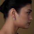 thumbnail image 2 of LeCalla 925 Sterling Silver Drop Earrings | Openwork CZ Lever-Back Filigree Earring, 2 of 6