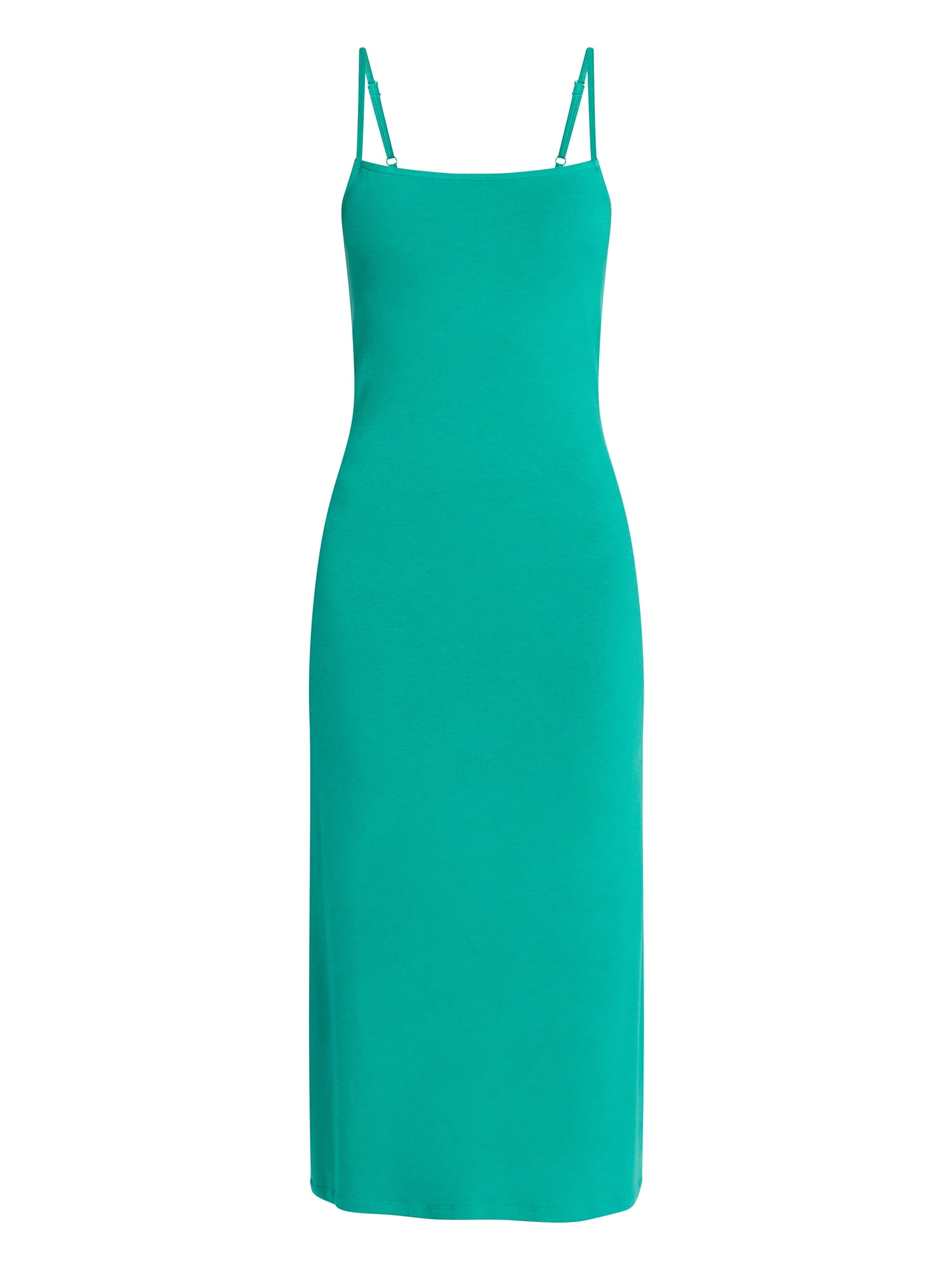 No Boundaries Sleeveless Square Neck Midi Dress, Women's & Women's Plus Sizes XXS-4X