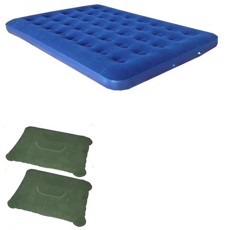 Zaltana Double Size Air Mattress 2 Inflatable Pillow Combo Amd