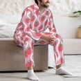 thumbnail image 7 of Naloa Strawberries Men’s Pajamas Set - Long Sleeve Button Down Sleep Shirt and Pajama Bottoms Sleepwear Set-X-Large, 7 of 7