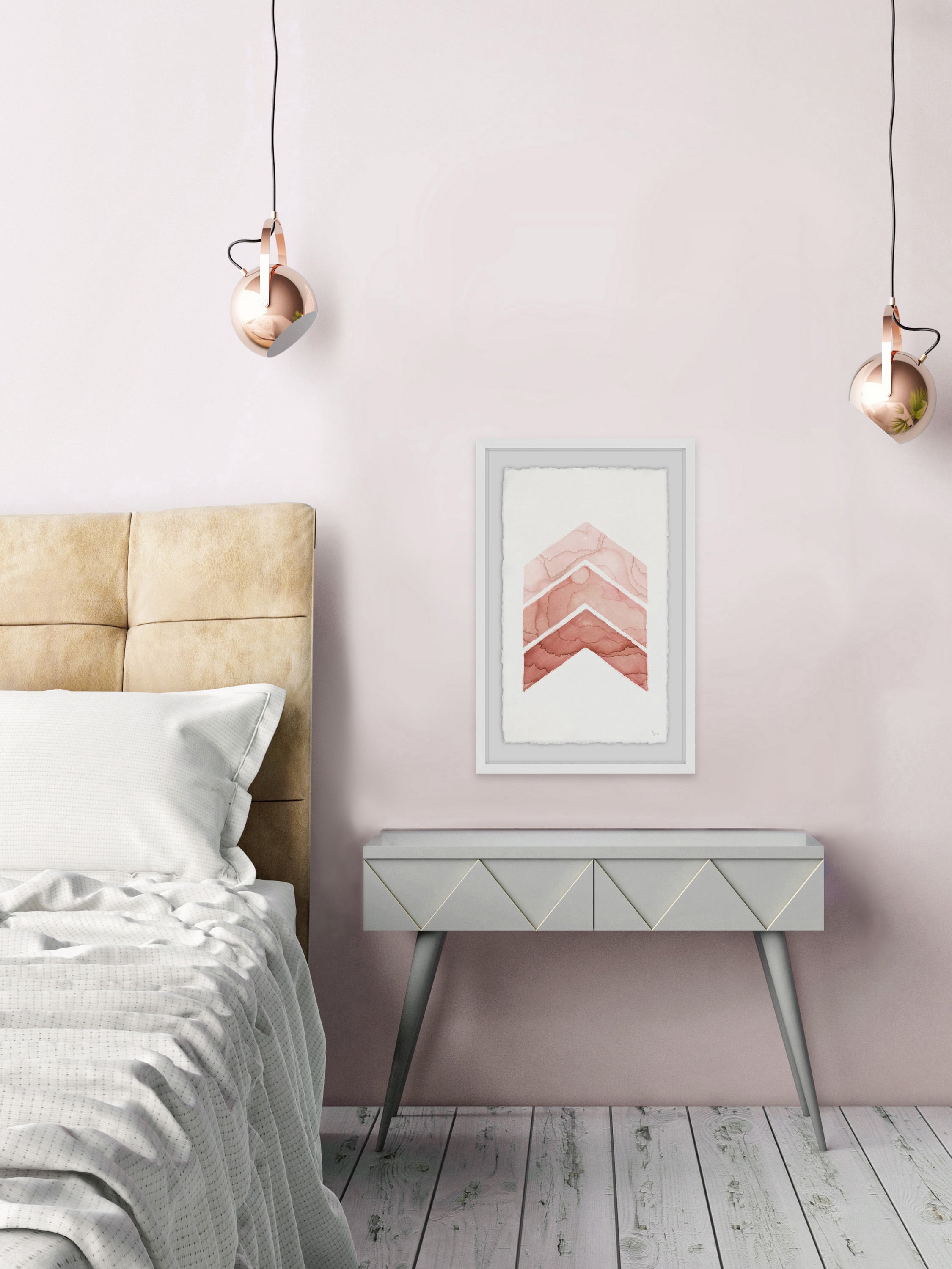 Rose Edges Framed Painting Print