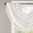 thumbnail image 4 of MAYEERTY 38x46" Faux Silk Waterfall Embellished Valance White, 4 of 6