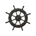 thumbnail image 2 of Retro Ship Steering Wheel Wall Decoration Photography Fittings Rudder Decoration 62cm, 2 of 8
