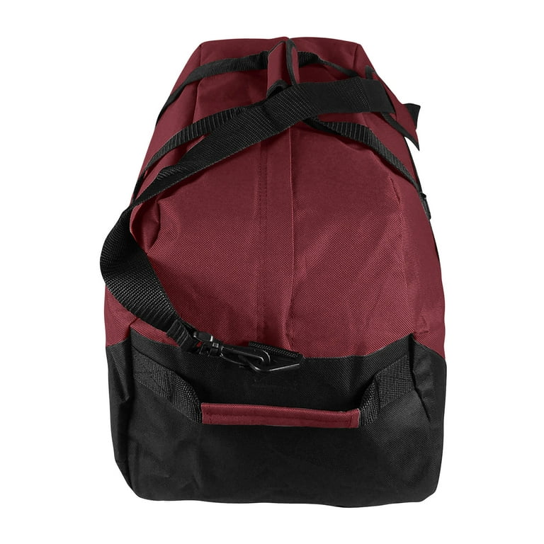 21 Large Duffle Bag with Adjustable Strap in Maroon - Walmart.com