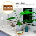thumbnail image 5 of PTOOTP Bamboo Soap Dish Wooden Tray Clear Texture Fashionable Design, 5 of 8