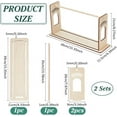 thumbnail image 2 of 2 Set Pack of 2 Sticker Label Roll Holder Adjustable Wooden Label Dispenser Label Organizer Stand Desktop Sticker Tape Holder Ribbon Holder for Home Office School Library 15x4.5x8inch, 2 of 6