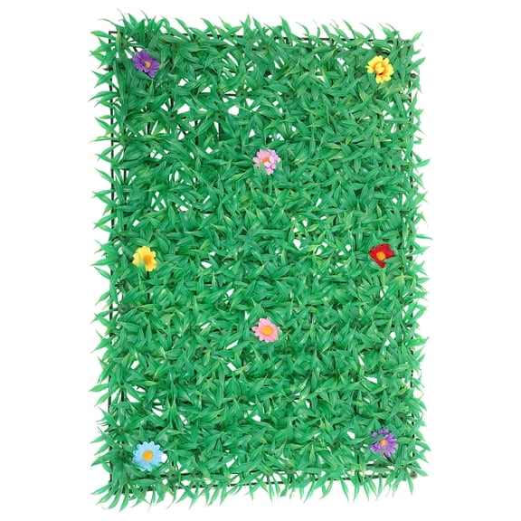 FONDOTIN Wall Greenery Decor Grass Wall Panel PVC Indoor Outdoor Decoration for Commercial Space 1Set