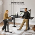 thumbnail image 6 of DESINO Standing Desk, 75” Adjustable L Shaped Standing Desk, Electric Height Adjustable Computer Desk, Black, 6 of 10