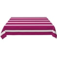 thumbnail image 4 of Rectangle Table Cloths, Modern Magenta White Bold Stripes Oblong Tablecloth Washable Table Cover for Kitchen Dinning Party Tabletop Modern Decoration 60 x 84inch, 4 of 8