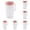 Pink 6PCS, variant on Large Capacity Beverage Storage Container Heat Cold Water Jug Plastic Juice Pitcher Teapot Kettle With Lid