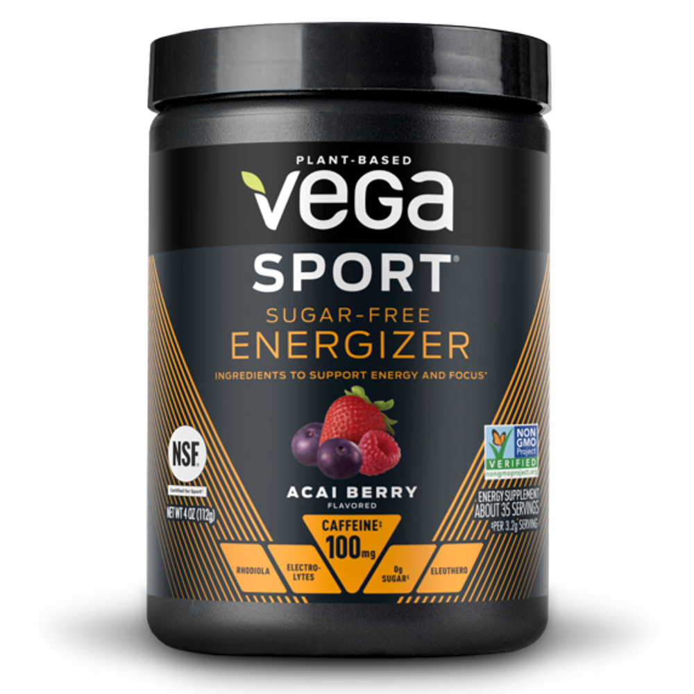 Vega Sport SugarFree Pre Workout Energizer Powder, Acai