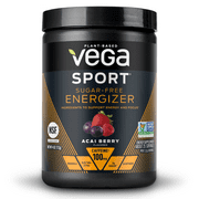 Vega Sport Sugar-Free Pre Workout Energizer Powder, Acai Berry, 4.0oz