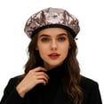 thumbnail image 2 of KANG Glitter Style Beret For Elegant Daily Wear Soft Slouchy Hat Feminine Dressy Occasion Rose Gold A, 2 of 5