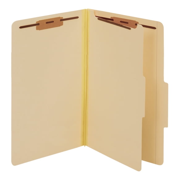 Pendaflex® Manila Pressboard Classification Folders, 1/5 Tab Cut, Legal Size, 60% Recycled, Manila, Box Of 10