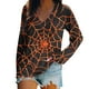 thumbnail image 2 of Ailaofu Ladies Long Sleeve Halloween and Christmas Decorative Basic V-Neck Casual Shirt Fashion Tops, 2 of 5