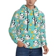 thumbnail image 2 of Honeii Panda Bathing In The Bath Pattern Mens Hoodies Men's Loose Sleeve Sweatshirt,Pullover Hooded Sweatshirt for Men,Essentials Hoodie-Small, 2 of 7