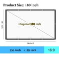thumbnail image 3 of 180 Inch Outdoor Projector Screen - HD 16:9 Large Folding Portable Home Theater Movie Screen for Camping/Office/Party/Double Sided Projection, 3 of 8