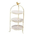 thumbnail image 1 of Soporte de pastel antiguo Bandeja de servicio de 3 niveles Plato de servicio de postre Estante de exhibición extraíble Soporte de cupcake para cocina 3 pisos Macarena Puesto de pasteles, 1 of 6